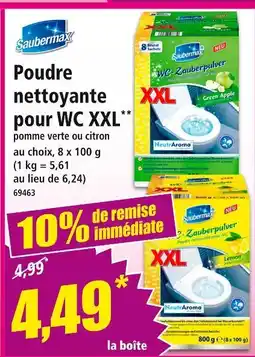 Norma SAUBERMAX Poudre nettoyante pour WC XXL offre