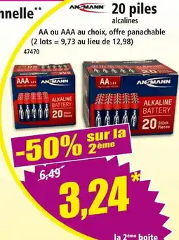 Norma Ansmann 20 piles alcalines offre