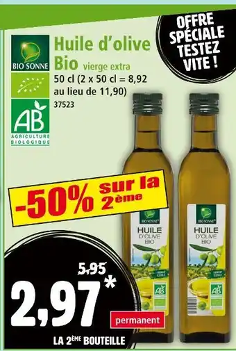 Norma BIO SONNE Huile d'olive bio vierge extra offre