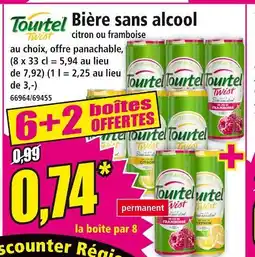 Norma TOURTEL Bière sans alcool citron ou framboise offre