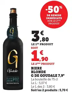 Bi1 Blonde g de goudale 7,9° offre