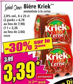Norma SAINT-OMER Bière kriek aromatisée à la cerise offre
