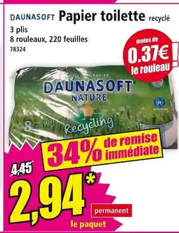 Norma DAUNASOFT Papier toilette recyclé offre