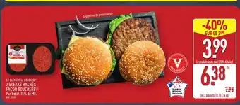 ALDI ST-CLÉMENT LE BOUCHER 2 steaks hachés façon bouchere offre