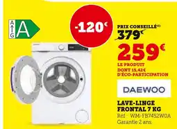 Hyper U DAEWOO Lave-linge frontal 7 kg offre