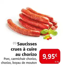Colruyt Saucisses crues à cuire au chorizo offre