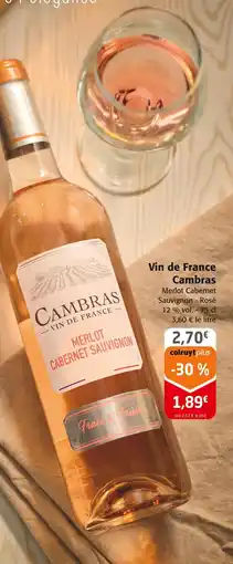 Colruyt Cambras Vin de France offre