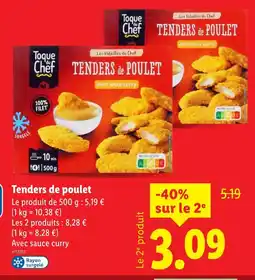 Lidl TOQUE DU CHEF Tenders de poulet offre