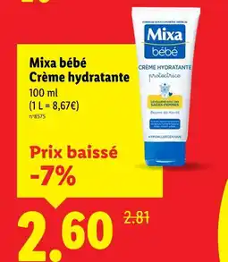 Lidl MIXA BÉBÉ Mixa bébé Crème hydratante offre