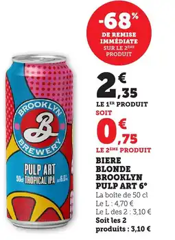 Bi1 Biere blonde brooklyn pulp art 6° offre