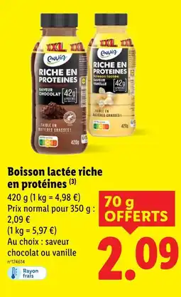 Lidl ENVIA Boisson lactée riche en protéines offre
