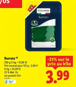 Lidl ITALIAMO Burrata offre