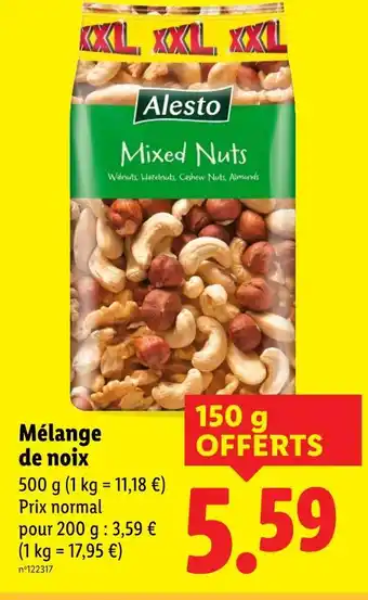 Lidl ALESTO Mélange de noix offre
