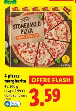 Lidl Stonebaked pizza margherita offre
