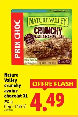 Lidl NATURE VALLEY Crunchy avoine & chocolat noir offre