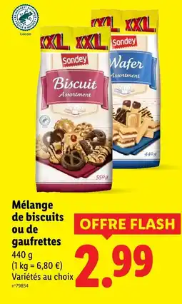 Lidl SONDEY Mélange de biscuits ou de gaufrettes offre