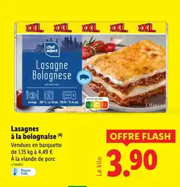 Lidl CHEF SELECT Lasagnes à la bolognaise offre