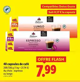 Lidl BELLAROM 48 capsules de café offre
