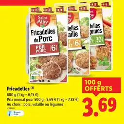 Lidl SAINT ALBY Fricadelles offre