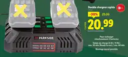 Lidl PARKSIDE Double chargeur rapide offre