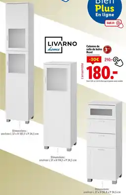 Lidl LIVARNO HOME Colonne de salle de bains Basel offre