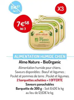 Médor et Compagnie ALMO NATURE Alimentation humide chien offre