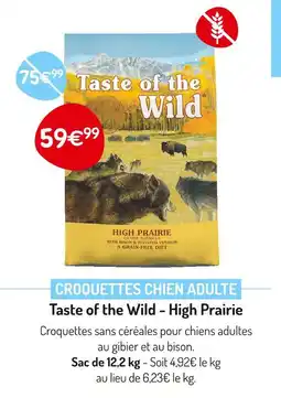 Médor et Compagnie TASTE OF THE WILD Croquettes chien adulte offre