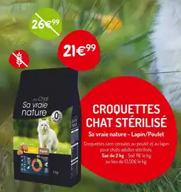 Médor et Compagnie SA VIE NATURE Croquettes chat stérilisé offre