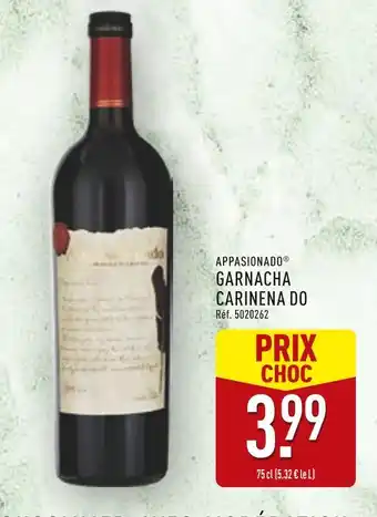 ALDI APPASIONADO Garnacha Carinena DO offre