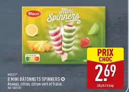 ALDI MUCCI 8 mini bâtonnets spinners offre