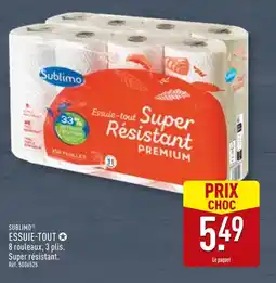 ALDI SUBLIMO Essuie-tout Super Résistant Premium offre