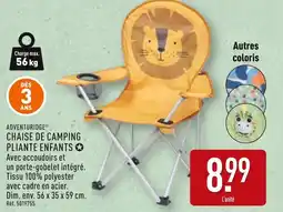 ALDI ADVENTURIDGE Chaise de camping pliante enfants offre