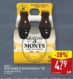 ALDI 3 3MONTS Bière blonde de dégustation 8,5° offre
