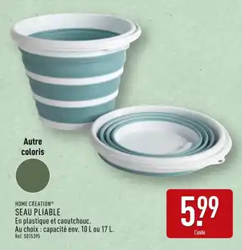 ALDI HOME CREATION Seau pliable offre