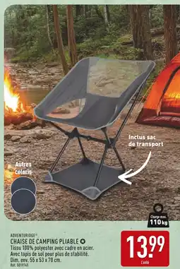 ALDI ADVENTURIDGE Chaise de camping pliable offre