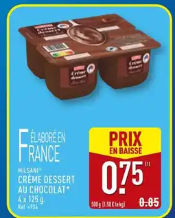 ALDI MILSANI Crème dessert au chocolat offre