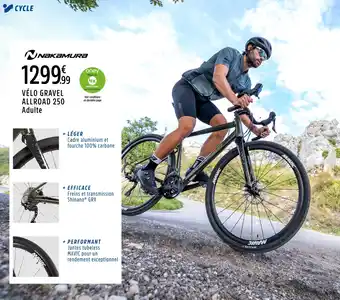 Intersport Nakamura Vélo Gravel Allroad 250 Adulte offre