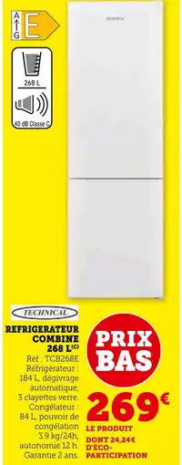 Super U TECHNICAL Réfrigérateur combiné offre
