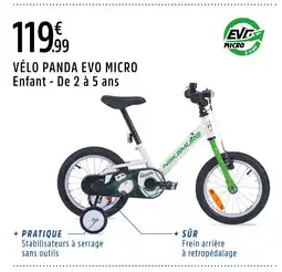 Intersport NAKAMURA Vélo Panda Evo Micro offre
