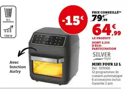 Super U SILVER STYLE Mini four 12 L offre