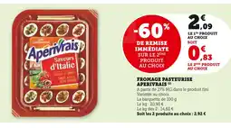 U Express Aperivrais Fromage Pasteurise offre