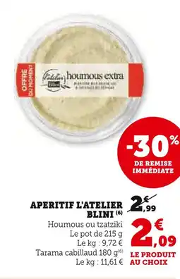 U Express Aperitif l'atelier blini offre