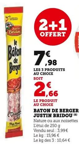 U Express JUSTIN BRIDOU Bâton de berger offre