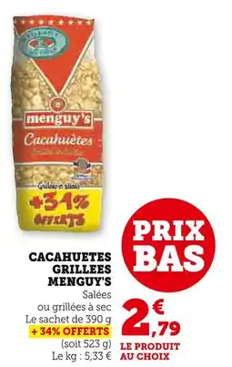 U Express MENGUY'S Cacahuetes grillees offre