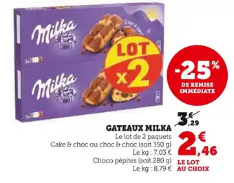U Express MILKA Gâteaux offre