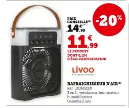 Super U LIVOO Rafraichisseur d'air offre