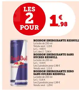 U Express Red Bull Boisson Energissante offre