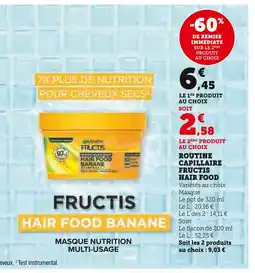 U Express Fructis Routine capillaire Hair Food offre