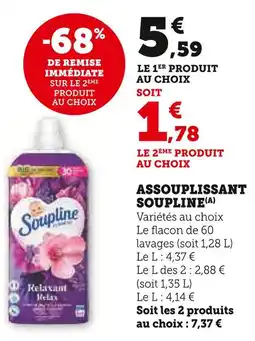 U Express SOUPLINE Assouplissant offre