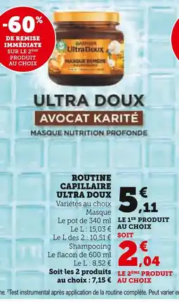 U Express Ultra Doux Routine capillaire offre